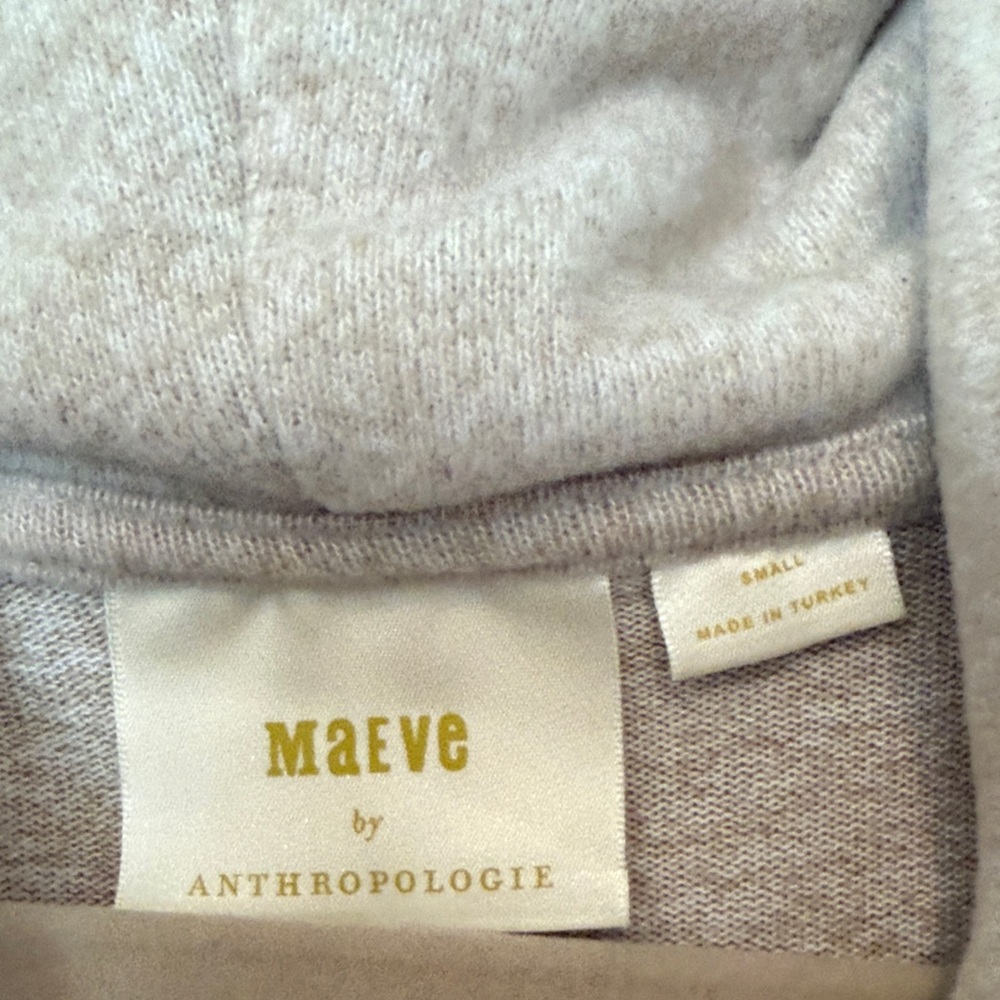 Anthropologie Taupe Cowl Neck Sweater - Picture 2 of 7
